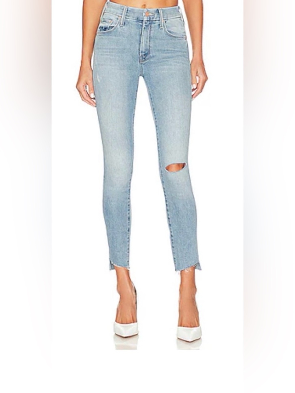 MOTHER looker ankle step fray jeans size 26